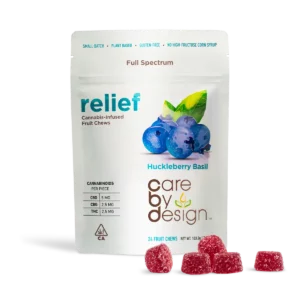 CBD Huckleberry Basil Relief Gummies 24 count