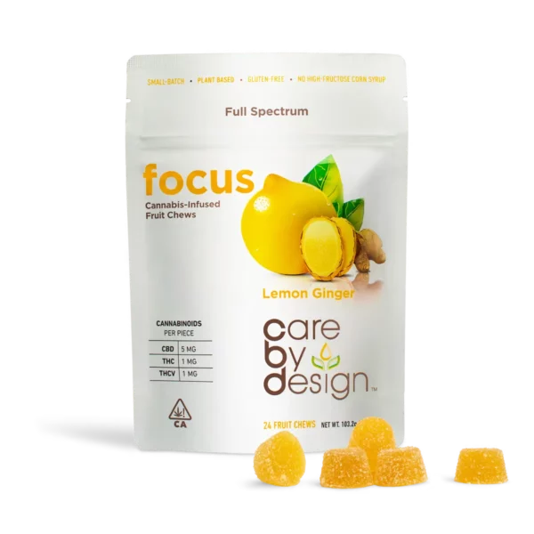 CBD Lemon Ginger Focus Gummies 24 count