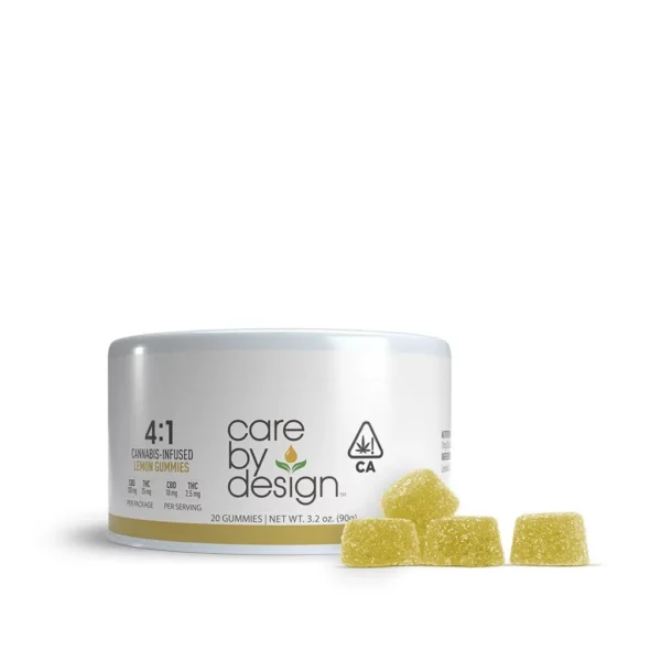 CBD Lemon Gummies 20pk 100mg CBD 25mg THC